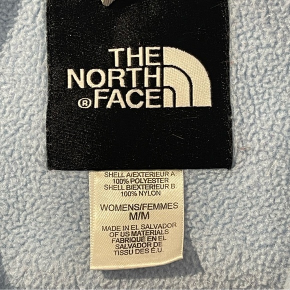 The North Face Womens Denali Jacket Medium Blue Gray Full Zip Fleece Pockets - Picture 3 of 7